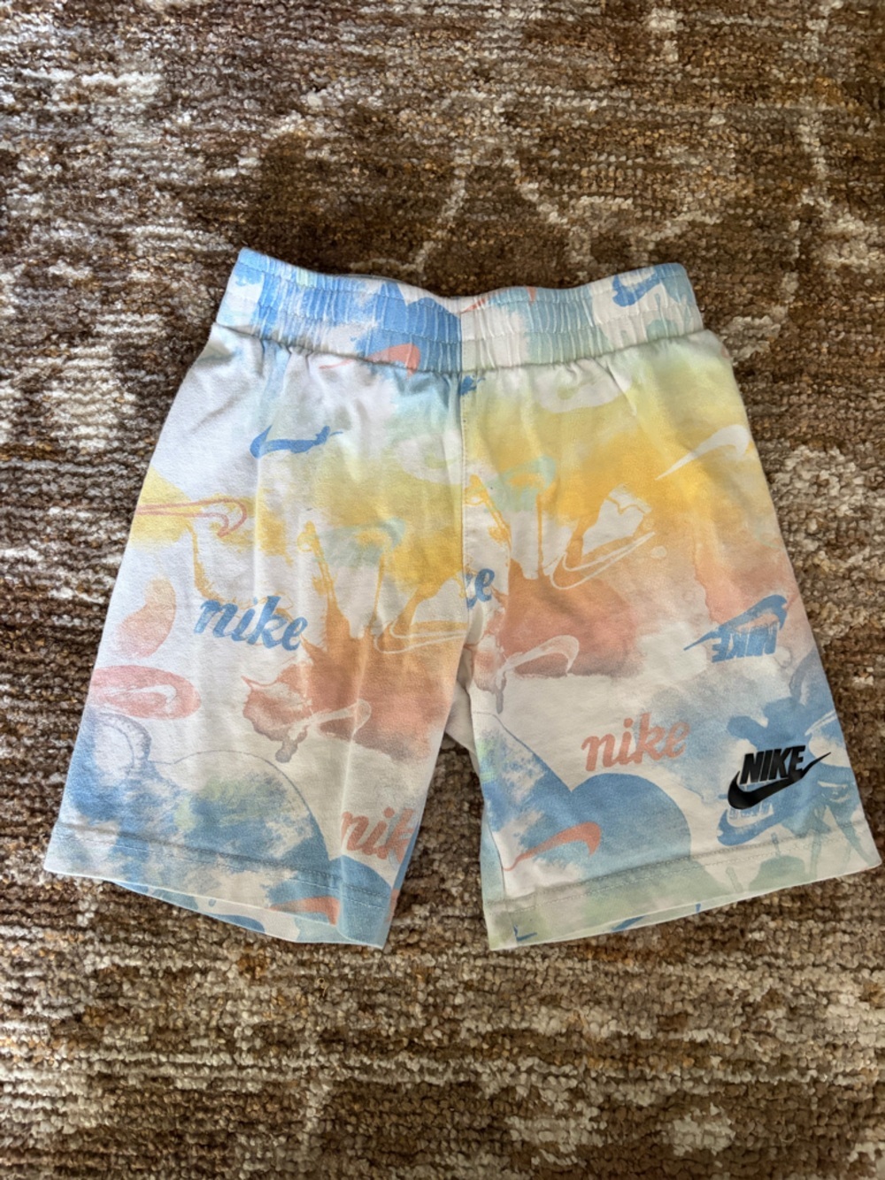 Nike Kids Multicolor Pastel Logo Print Shorts